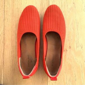 Everlane Day Glove ReKnit Flats - Poppy Red, Size 9